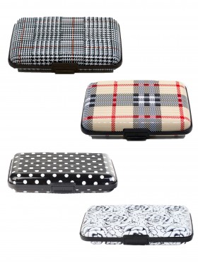 NEUTRAL PRINT CREDIT CARD HOLDER  4PCS SET (118, 75, 72, 122)